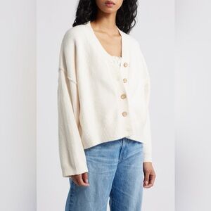 Free People Cool Of The Night Cardi in Ivory